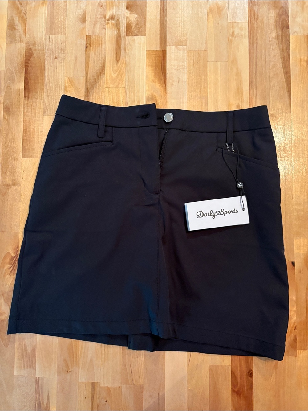 Daily Sports Black Women's Skort Shorts with Front Pockets